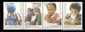 Timbres: G. ECUATORIAL. 414/17 ANIVERSARIO DE LOS DERECHOS DEL NI�O
